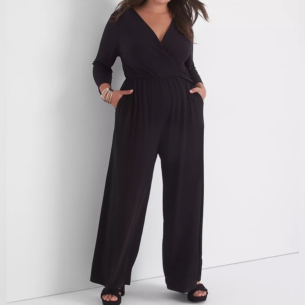 Lane Bryant - 3/4 Sleeve Wide Leg Jumpsuit - NWT